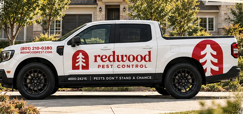 A Redwood Pest Control service truck